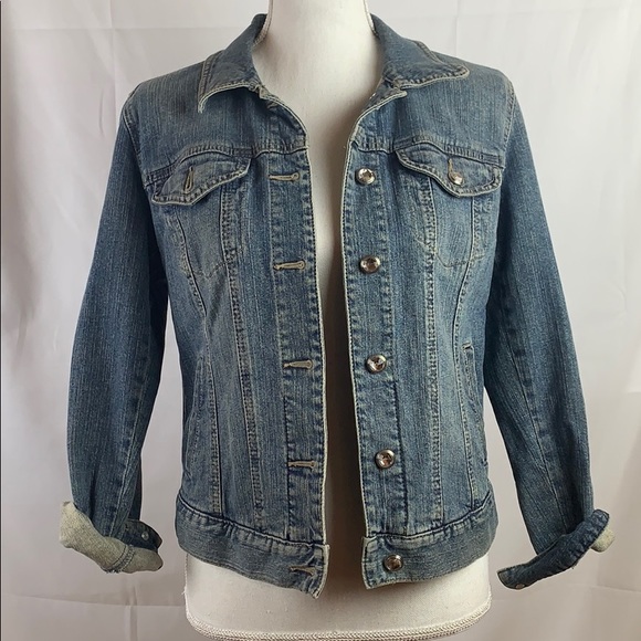 Jean jacket with Diamond buttons - Picture 1 of 4